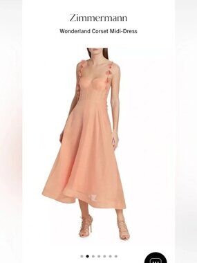 zimmermann everley linen midi dress Zimmermann Everley Plunge floral linen midi dress Zimmermann